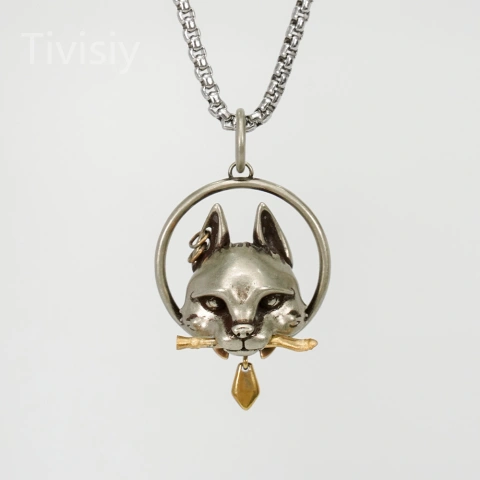 Wolf Head Necklace Pendant Creative Pendant Gift for Friends and Relatives